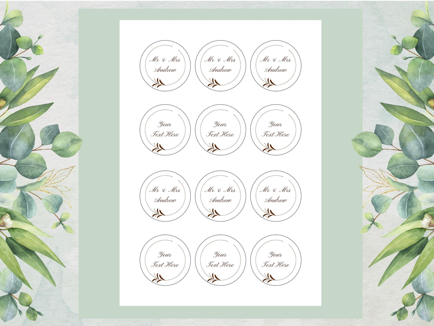 Personalized Edible Cupcake Toppers – Wedding, Birthday, Hen Party