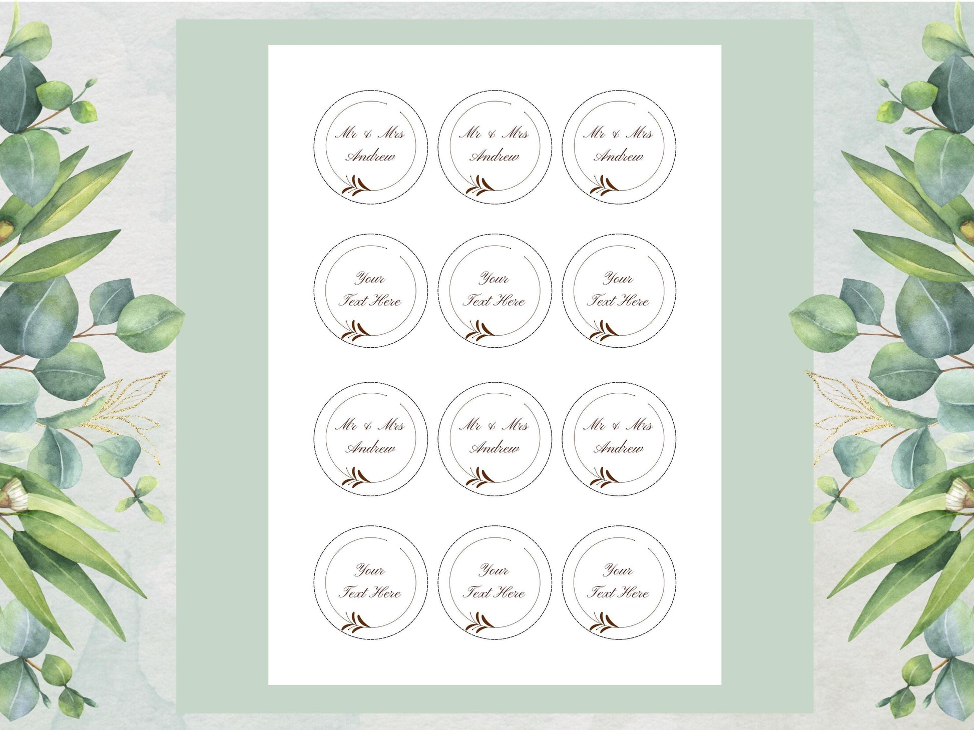 Personalized Edible Cupcake Toppers – Wedding, Birthday, Hen Party