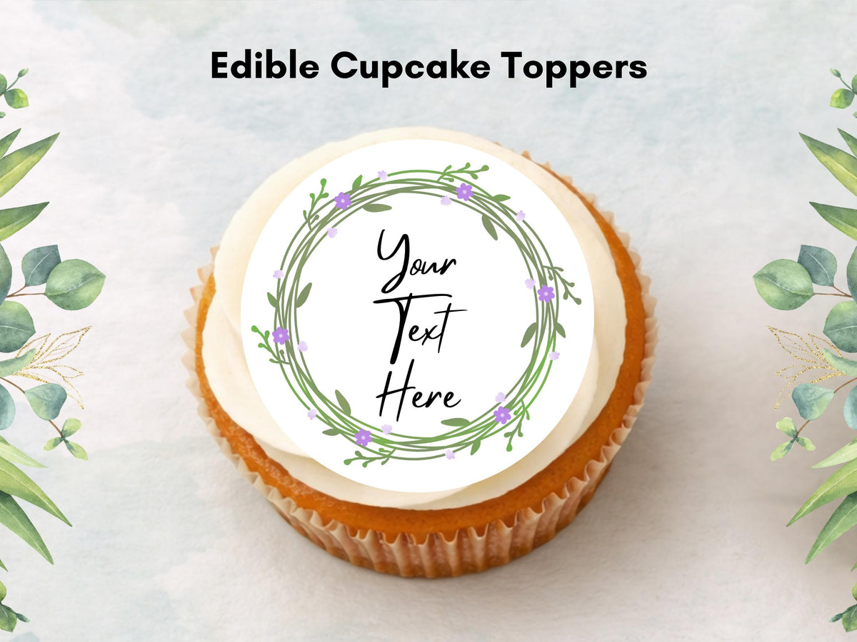 Personalized Edible Cupcake Toppers – Christening, Baptism Cake Decoration