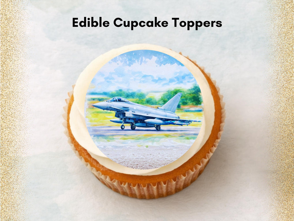 Jet Airplane Cupcake Toppers – Edible Airshow Decorations