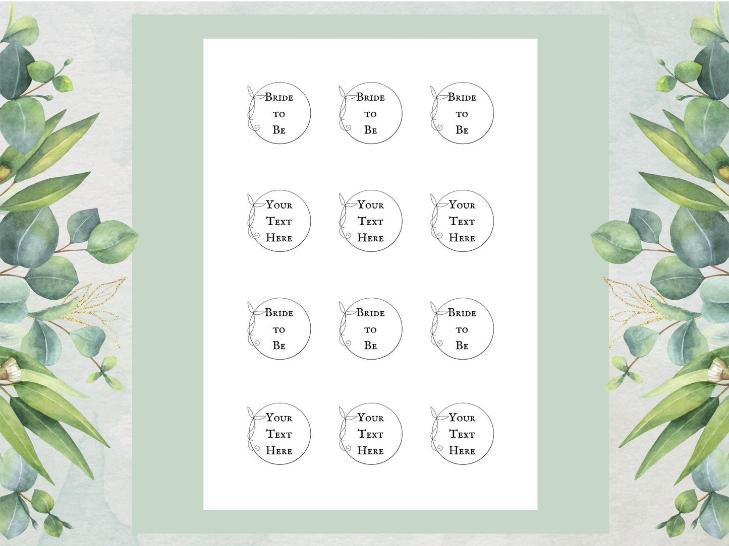 Personalized Hen Party Edible Cupcake Toppers - Wedding Cake Decoration