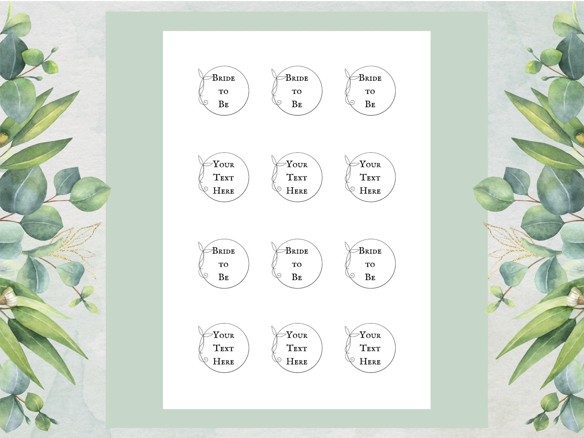 Personalized Hen Party Edible Cupcake Toppers - Wedding Cake Decoration