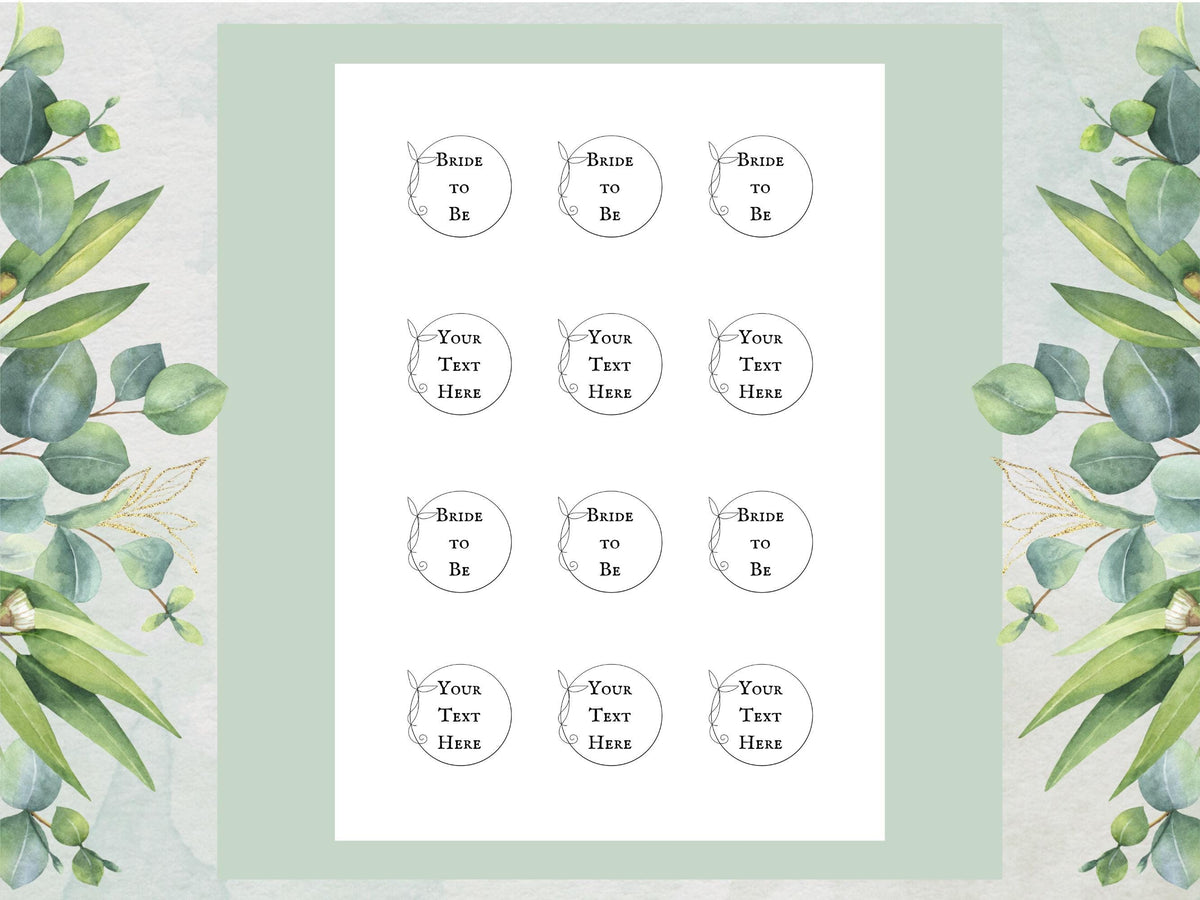 Personalised Edible Cupcake Toppers - Wedding, Hen Party, Birthday Cake Decoration