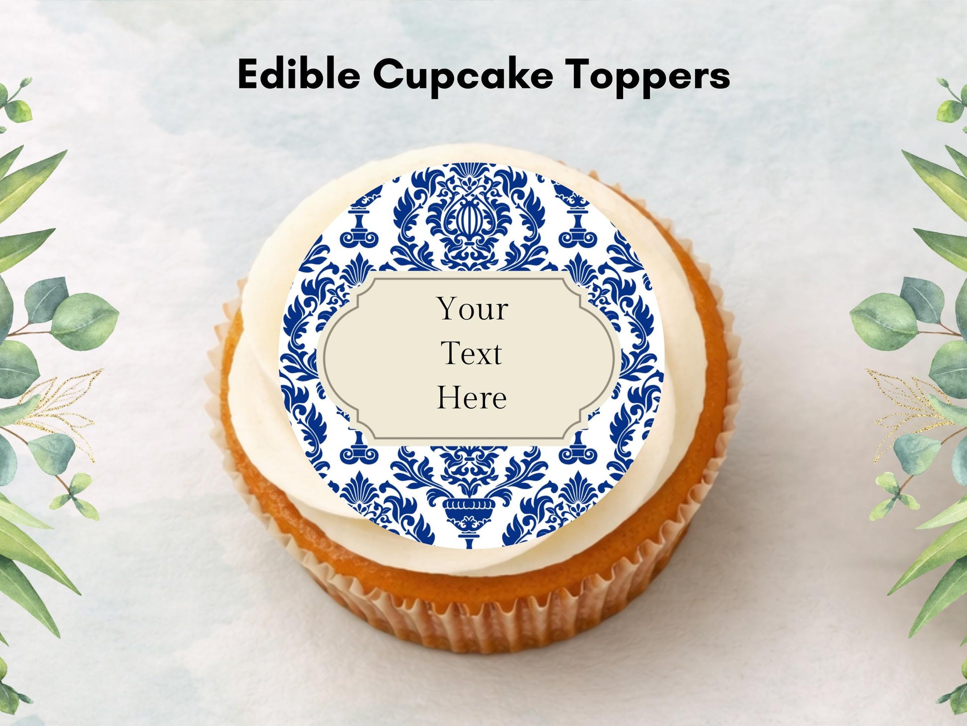 Personalized Edible Cupcake Toppers – Bridal Shower, Wedding Favors