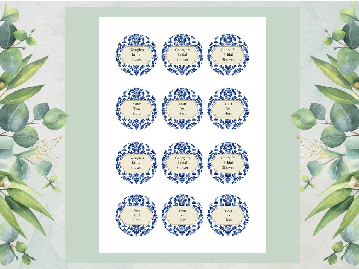 Personalised Edible Cupcake Toppers – Bridal Shower, Wedding Favors