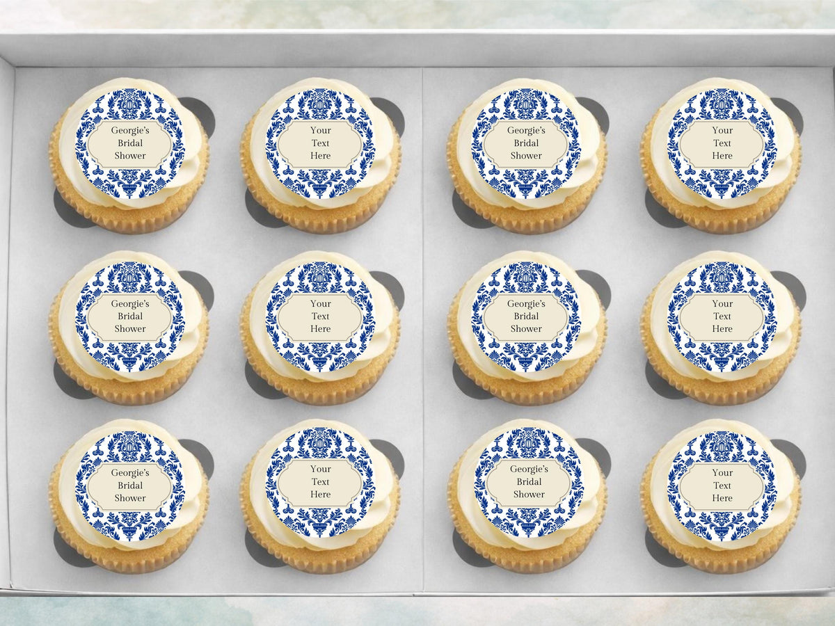Personalised Edible Cupcake Toppers – Bridal Shower, Wedding Favors