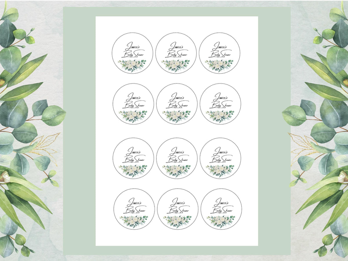 Personalised Edible Cupcake Toppers – Baby Shower Cake Decorations