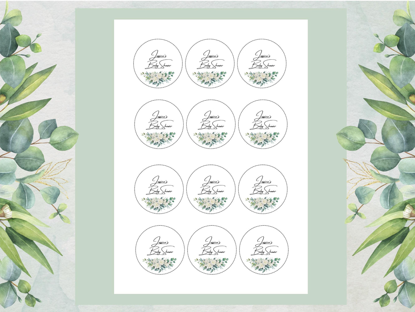 Personalised Edible Cupcake Toppers – Baby Shower Cake Decorations