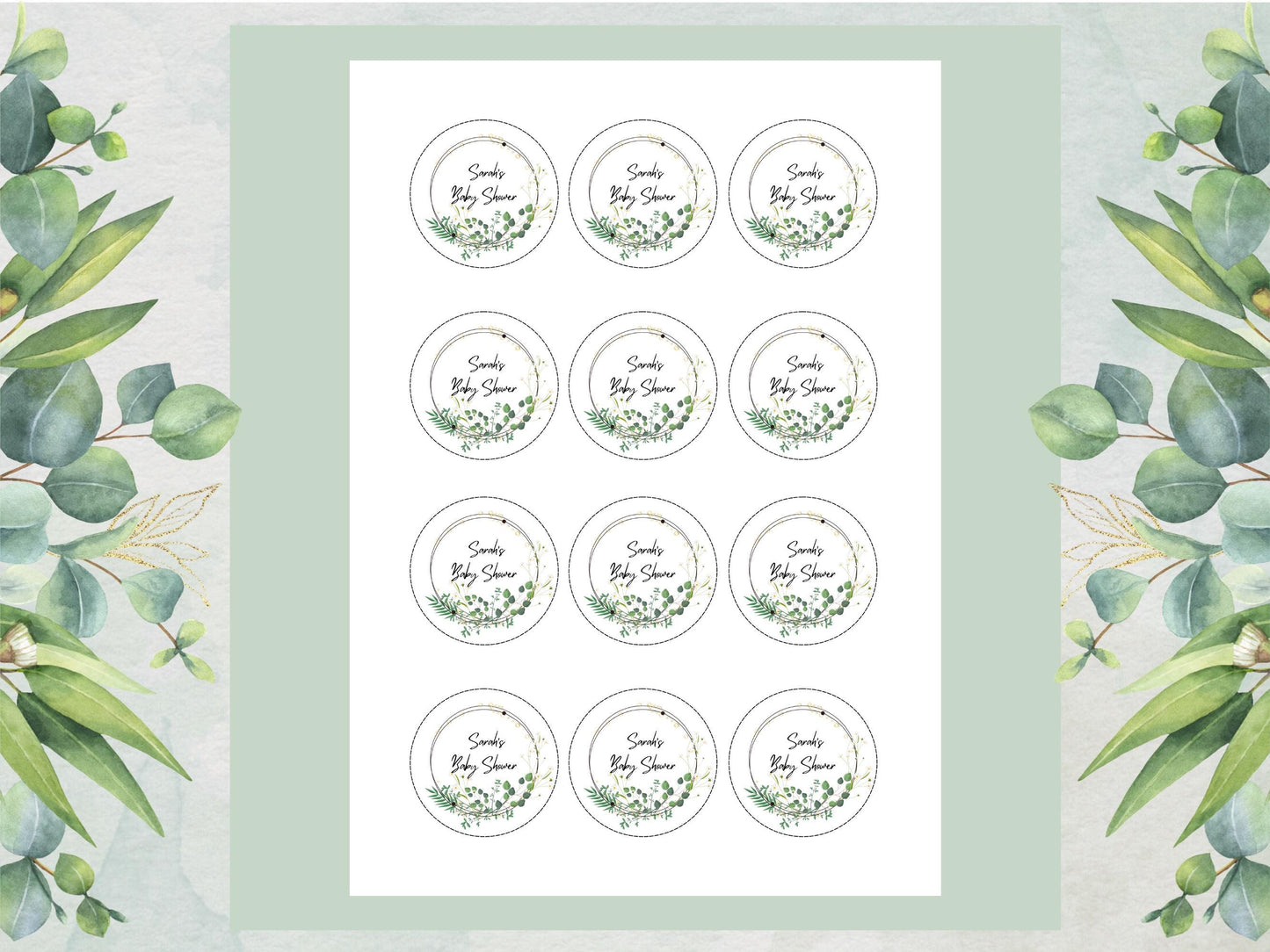 Personalised Edible Cupcake Toppers – Baby Shower Cake Decorations