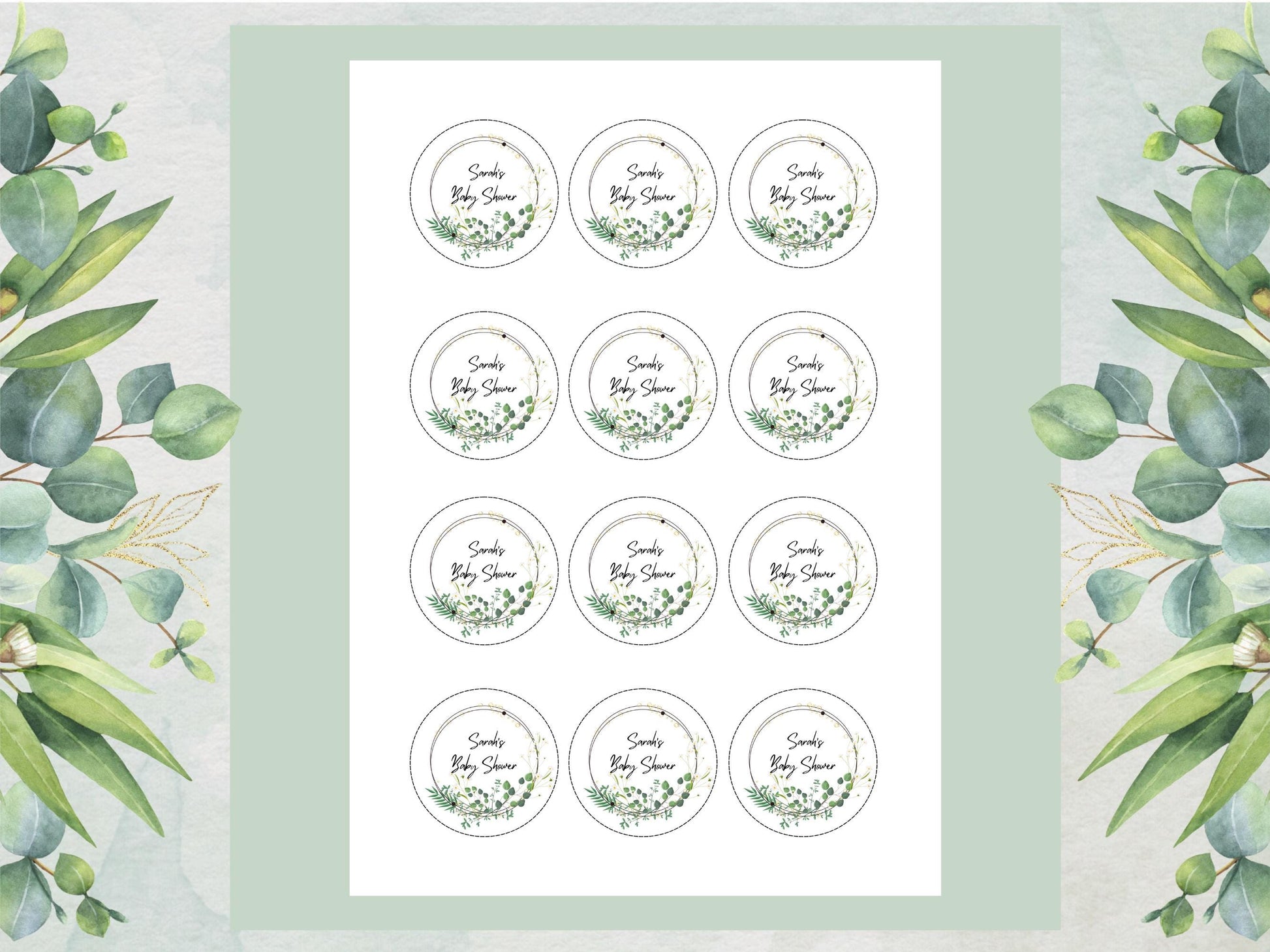 Personalised Edible Cupcake Toppers – Baby Shower Cake Decorations