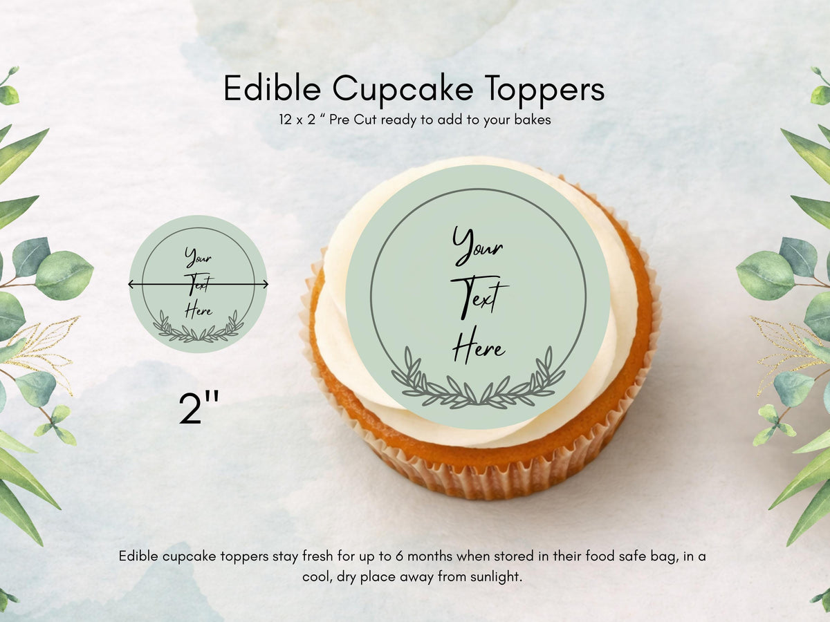Personalised Wedding Cupcake Toppers – Birthday, Hen Party, Christening Cake Decorations