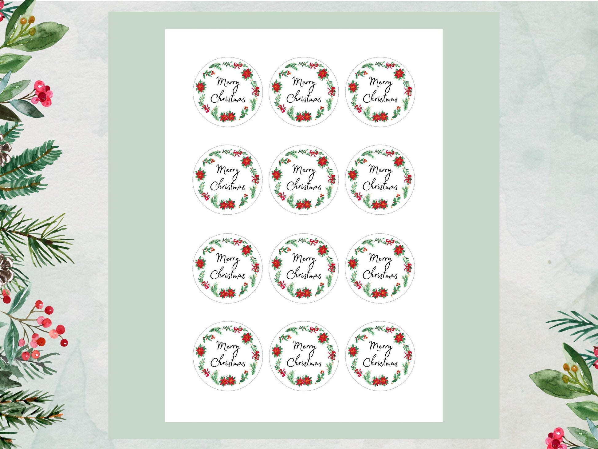 Christmas Cupcake Toppers – Precut Edible Wafer Paper Designs
