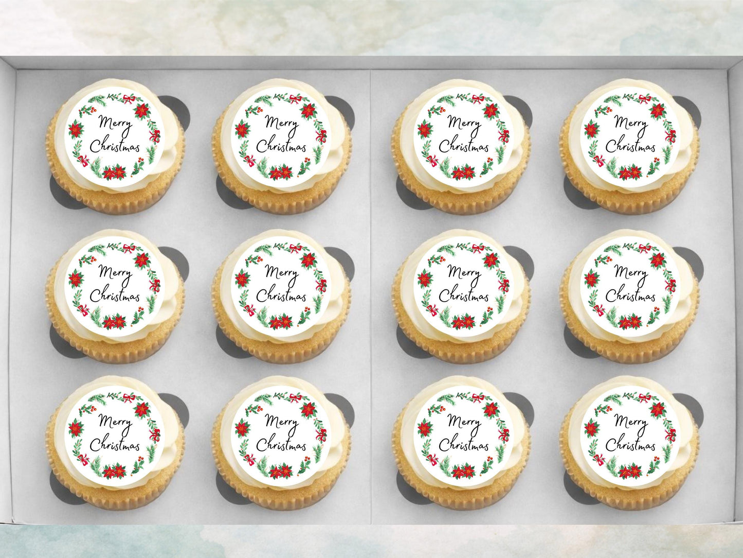 Christmas Cupcake Toppers – Precut Edible Wafer Paper Designs