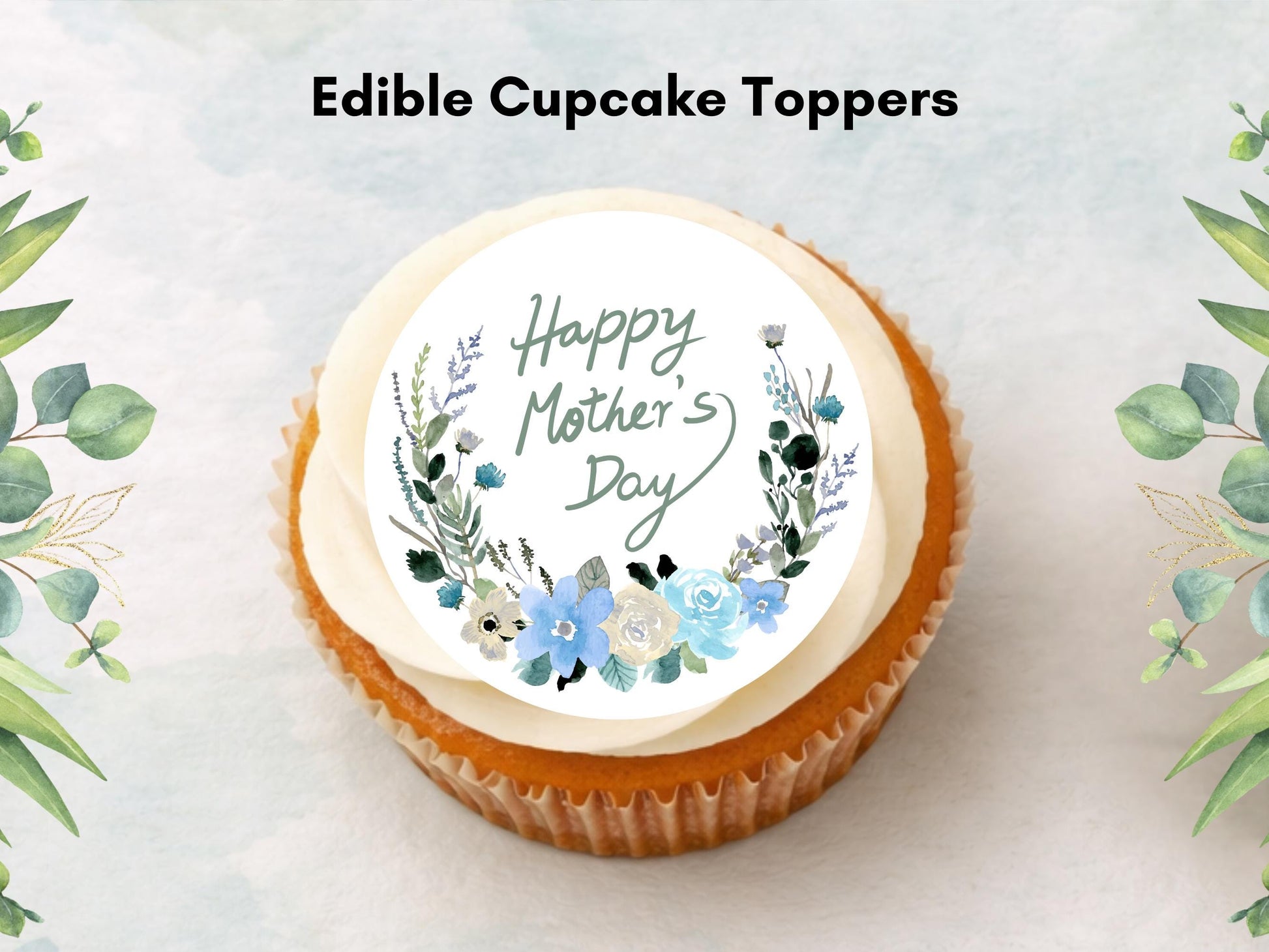 Happy Mother's Day Edible Cupcake Toppers: Cake Decorations
