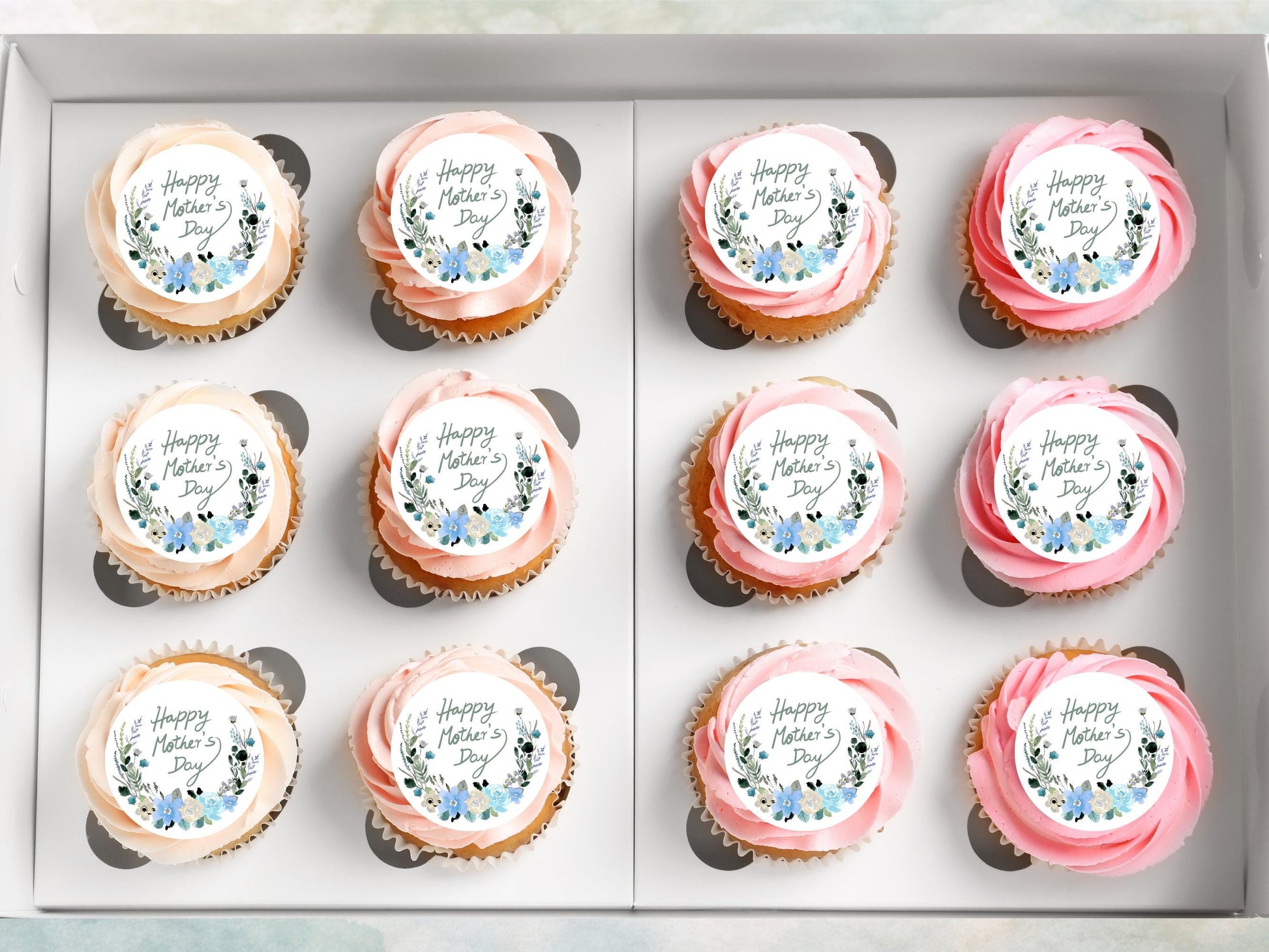 Happy Mother's Day Edible Cupcake Toppers: Cake Decorations