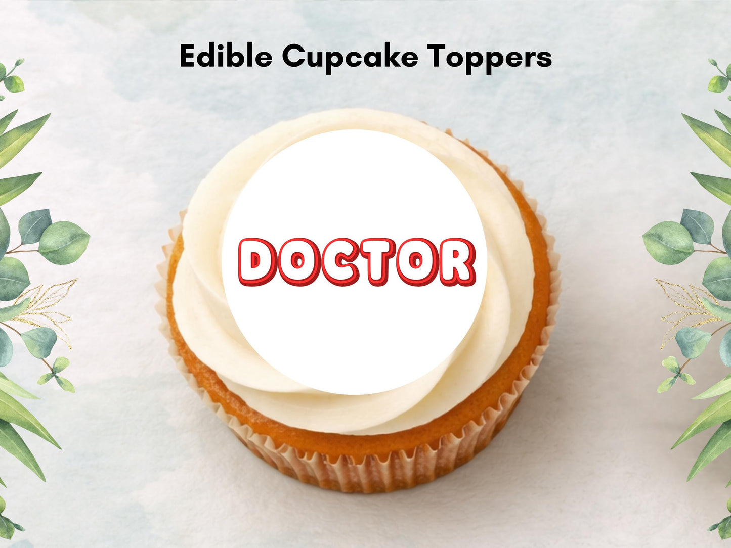 Doctor Theme Edible Cupcake Toppers – 2" Wafer Paper, Card or Icing Sheet