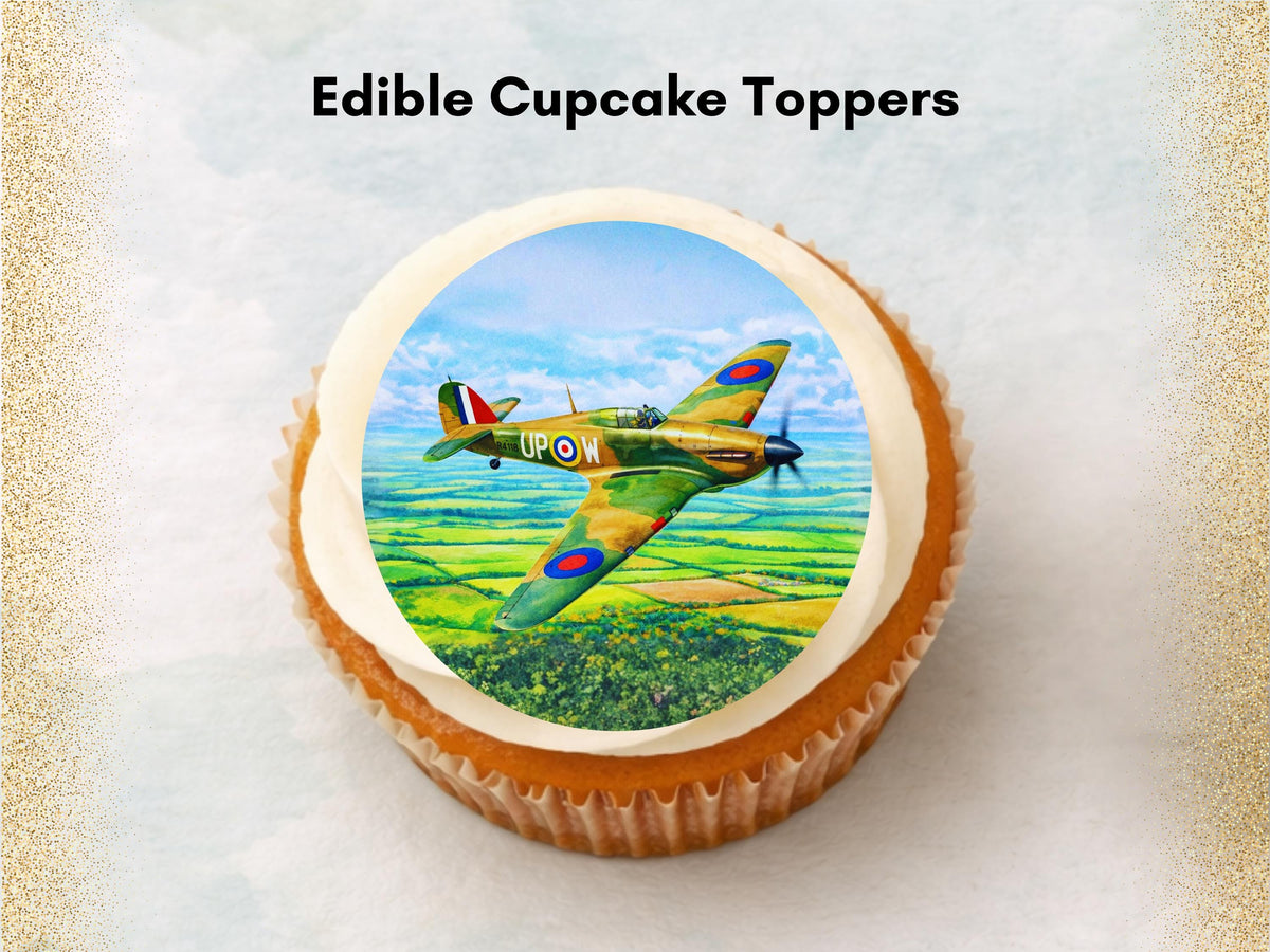 Hurricane Airplane Edible Cupcake Toppers – Airshow Cake Decorations