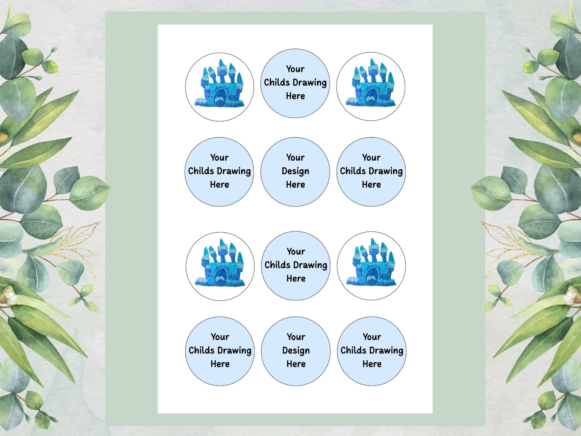 Custom Edible Cupcake Toppers, 2" Wafer Paper, Card or Icing Sheet