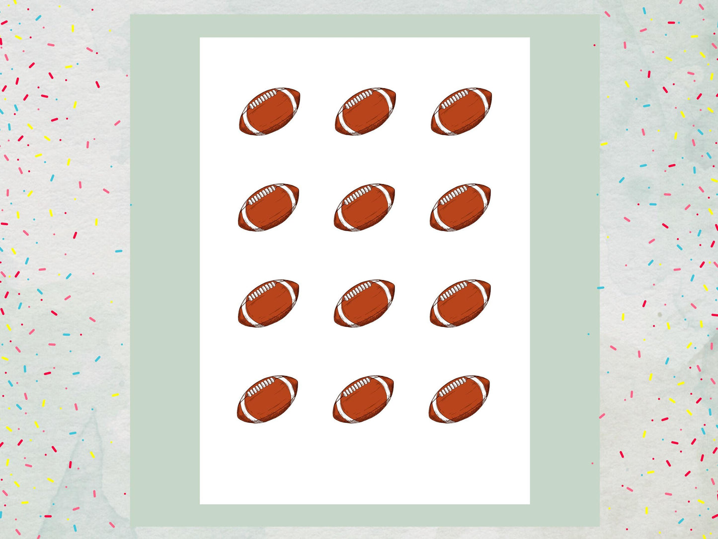 American Football Edible Cupcake Toppers - Sports Cupcake Decorations