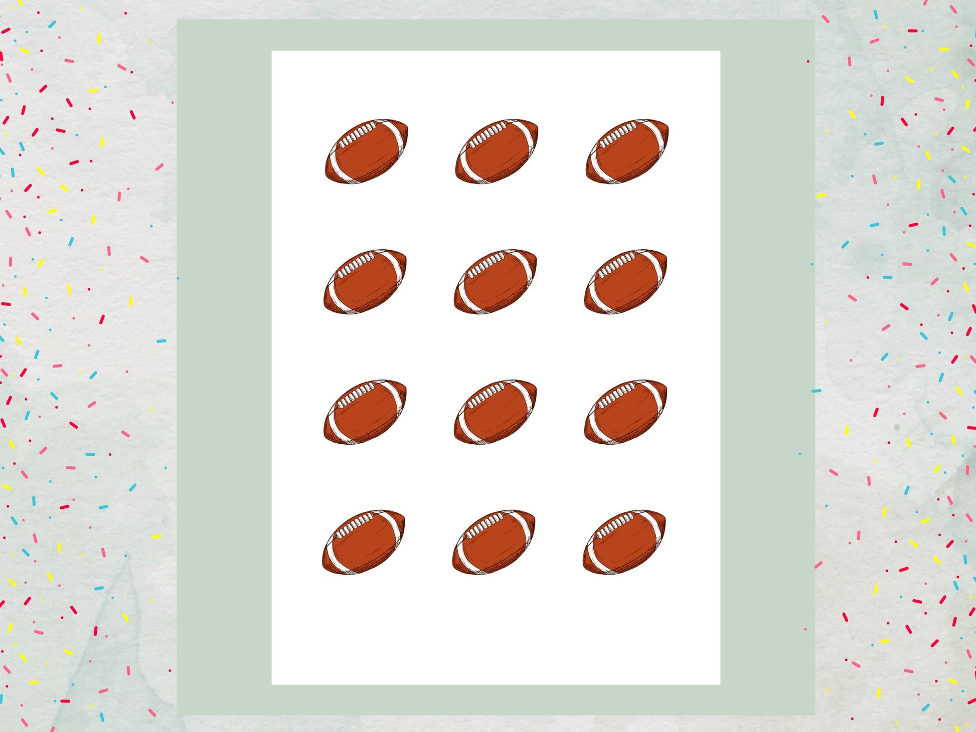 American Football Edible Cupcake Toppers - Sports Cupcake Decorations