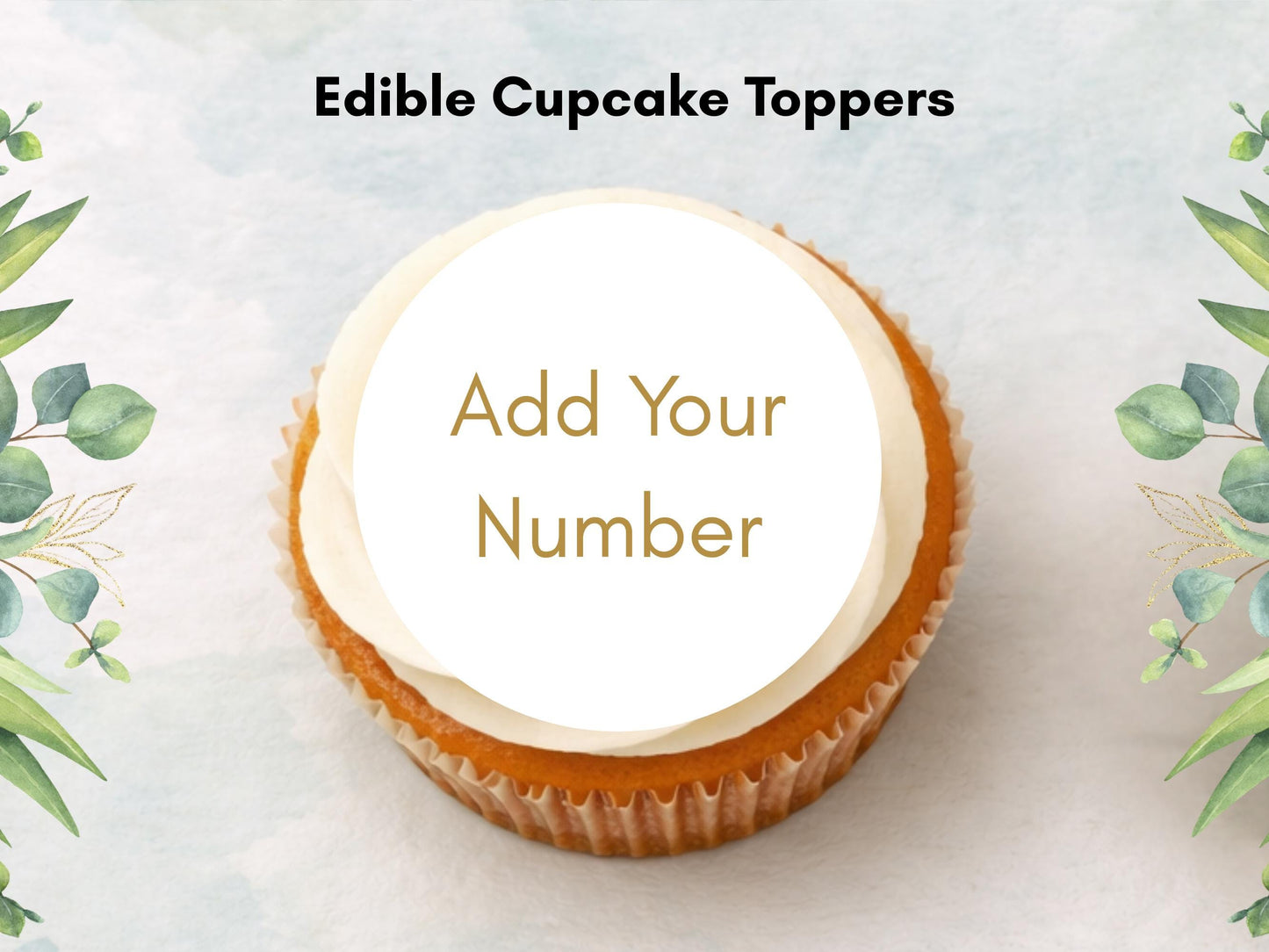 Birthday Age Edible Cupcake Toppers – Personalised Cake Decorations