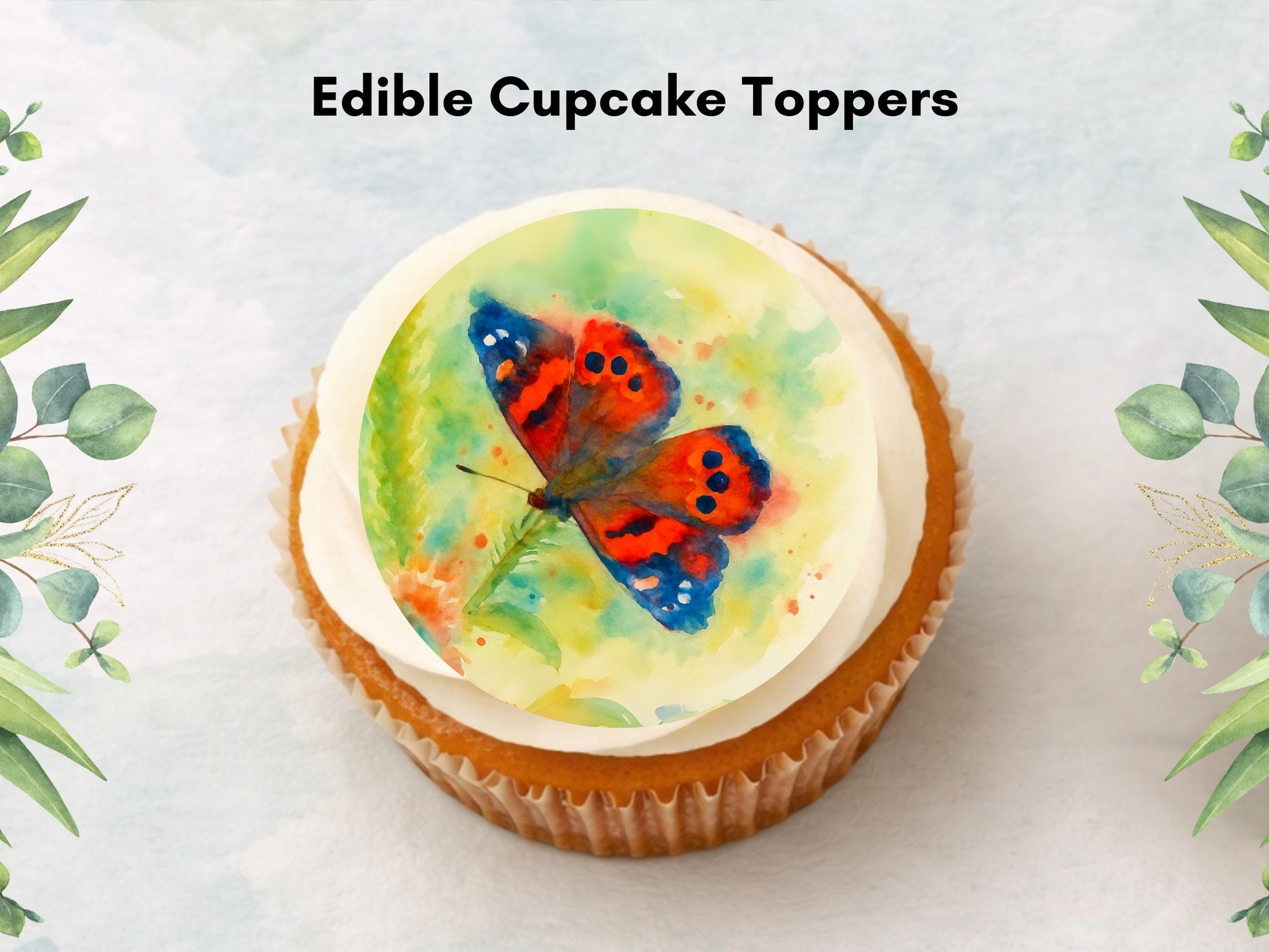 Butterfly Edible Cupcake Toppers – Precut Wafer Paper, Card, or Icing