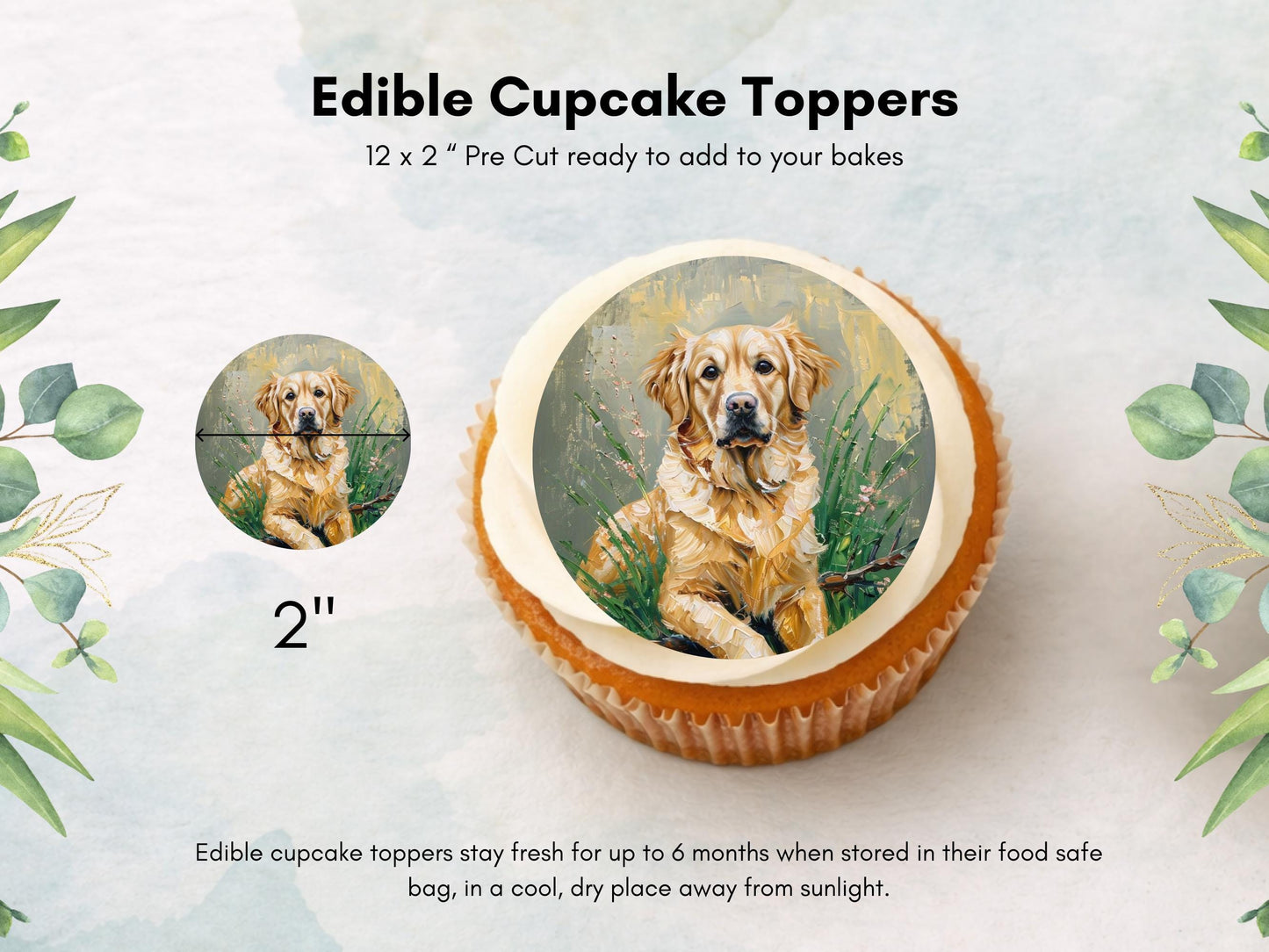 Farm Animal Edible Cupcake Toppers 12 x 2"– Animal Cake Decoration
