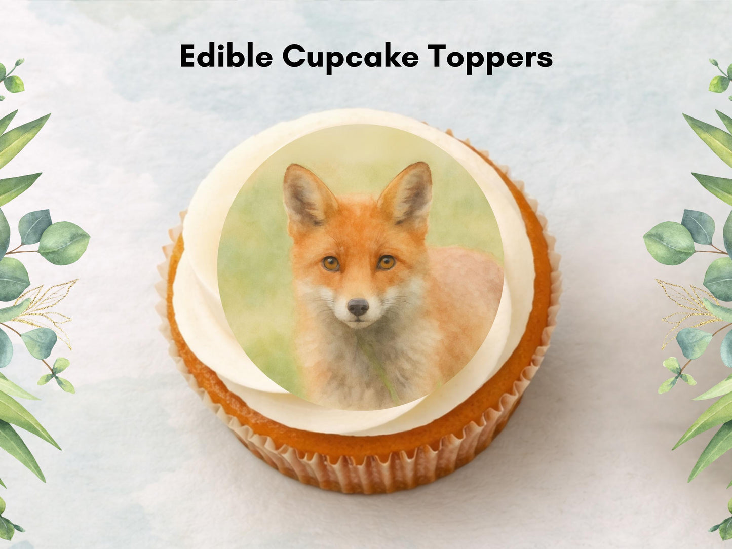 Forest Animal Edible Cupcake Toppers 12 x 2"– Wildlife Cake Decoration