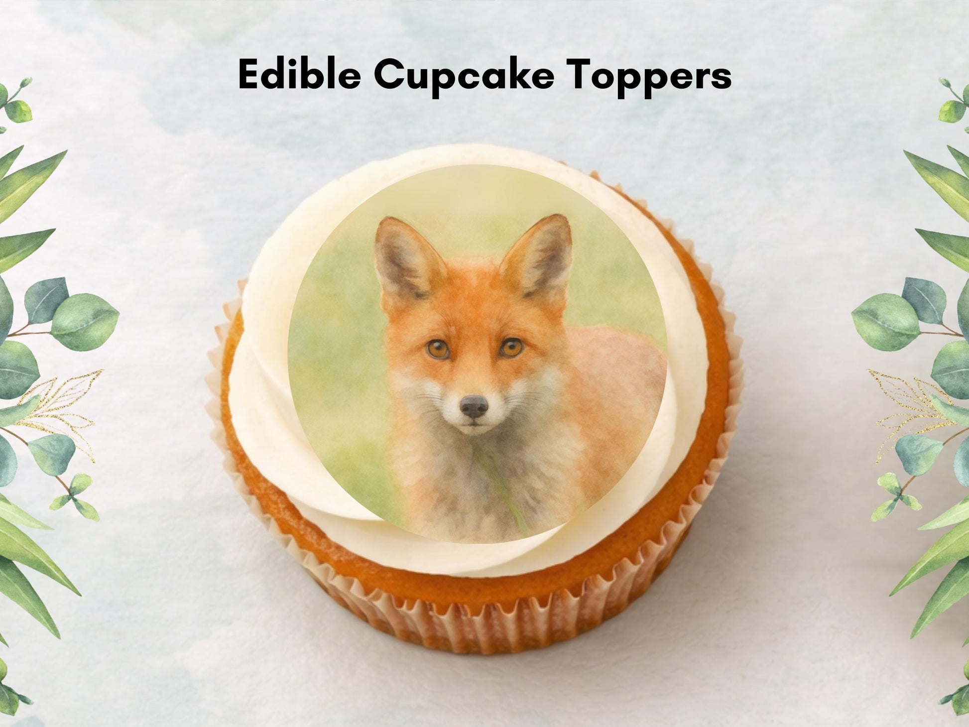 Forest Animal Edible Cupcake Toppers 12 x 2"– Wildlife Cake Decoration