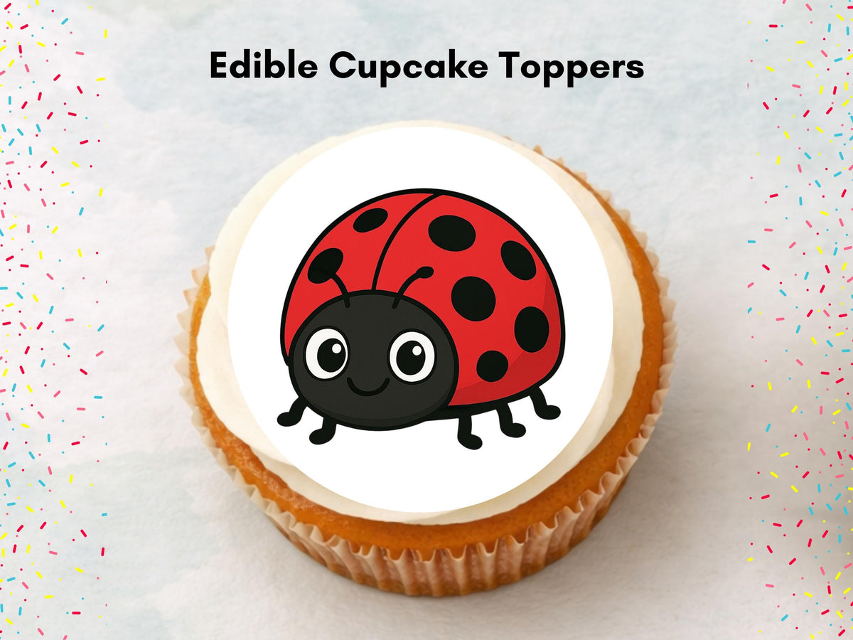 Ladybug Cupcake Toppers – Lady Bird Cake Decorations 12 x 2"