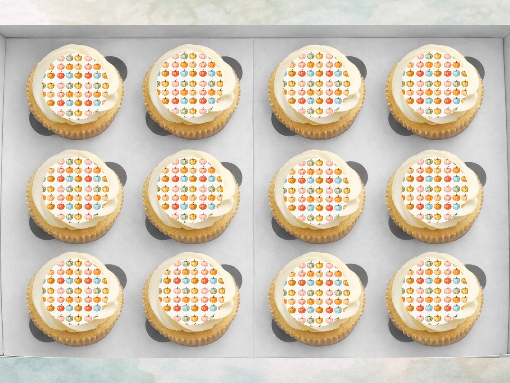 Pumpkin Edible Cupcake Toppers – Halloween Party Decorations