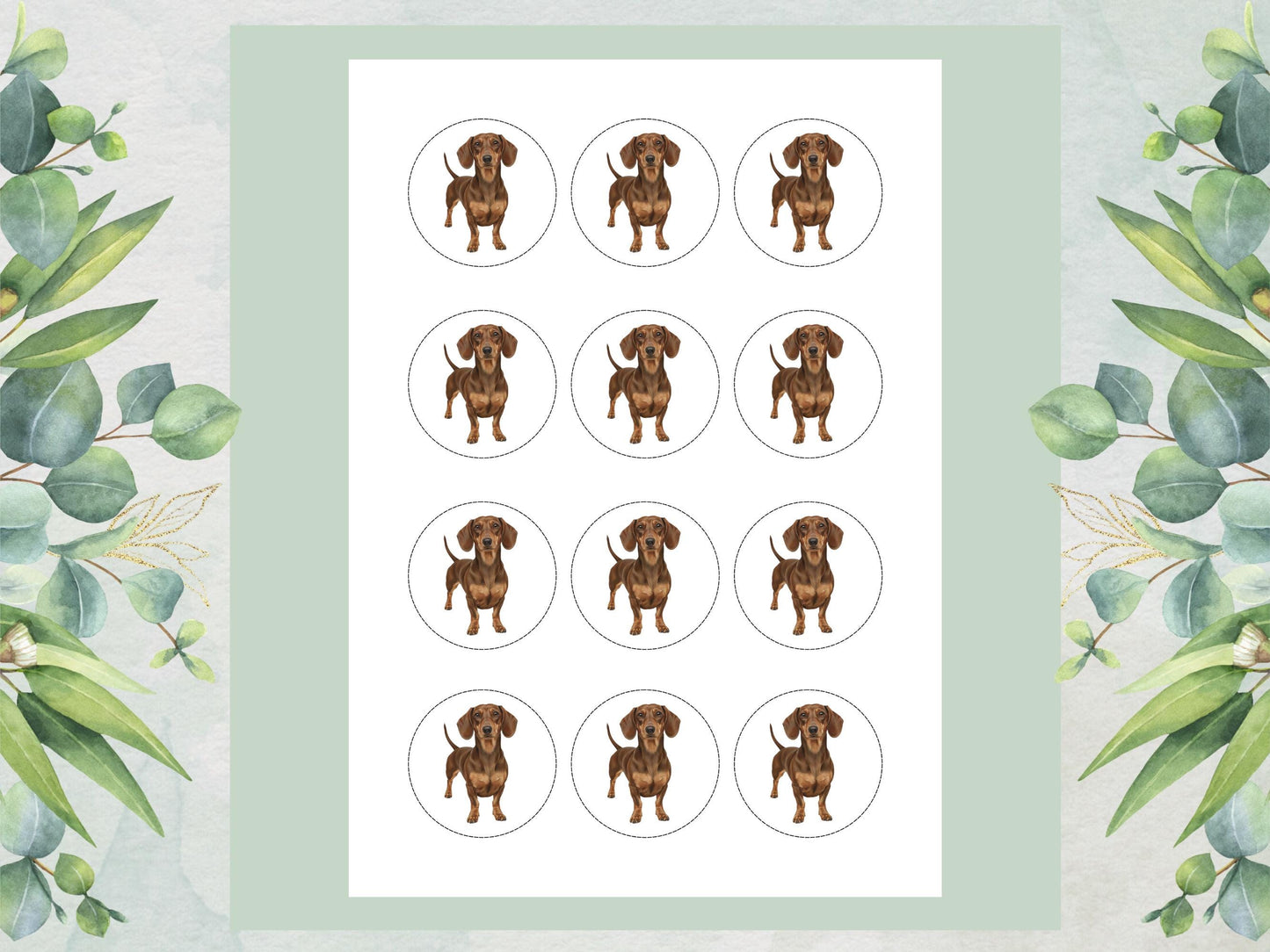 Dachshund Cupcake Toppers: Sausage Dog Cake Decoration