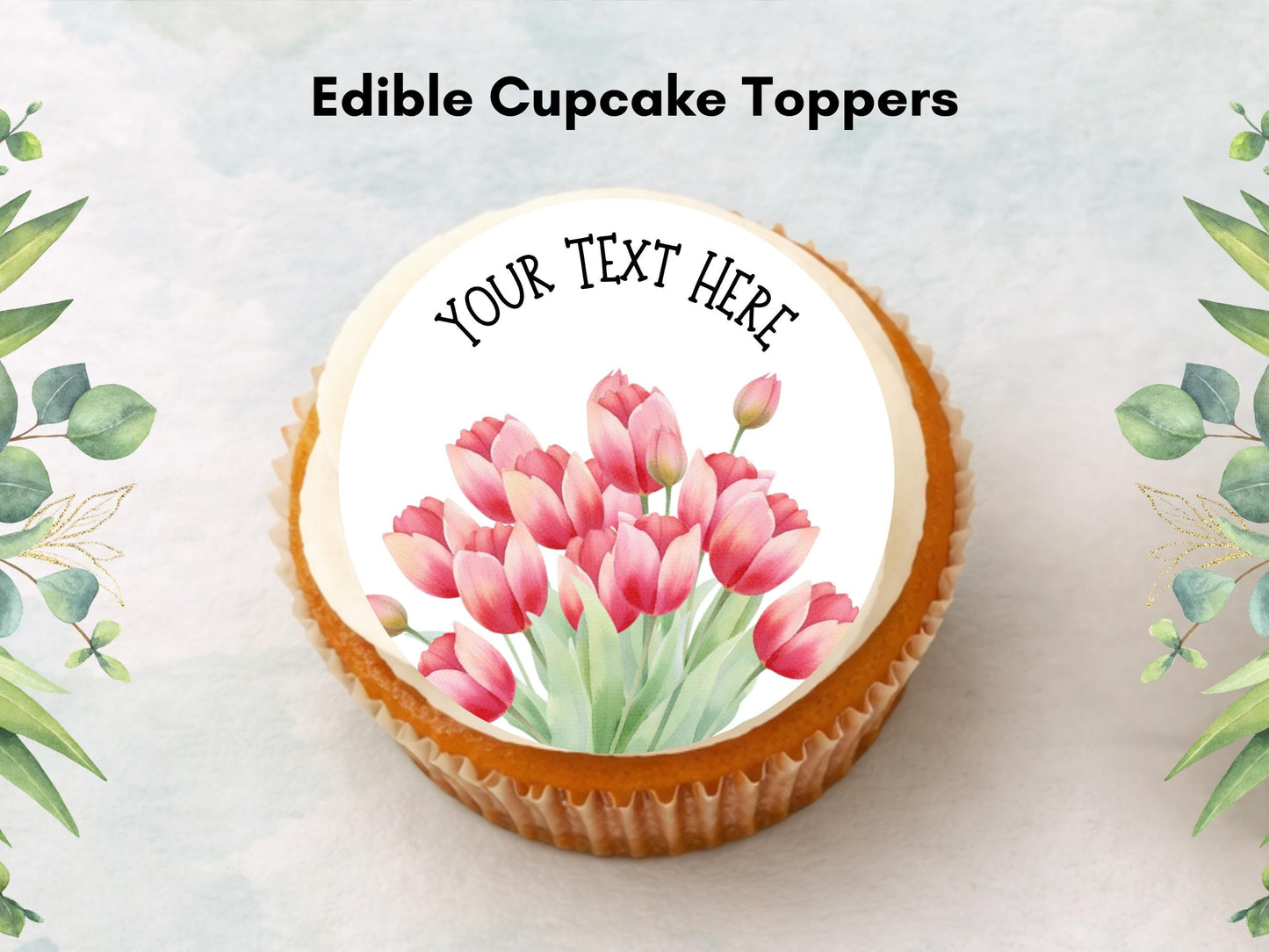 Personalised Happy Mother's Day Cupcake Toppers: Edible Cake Decorations
