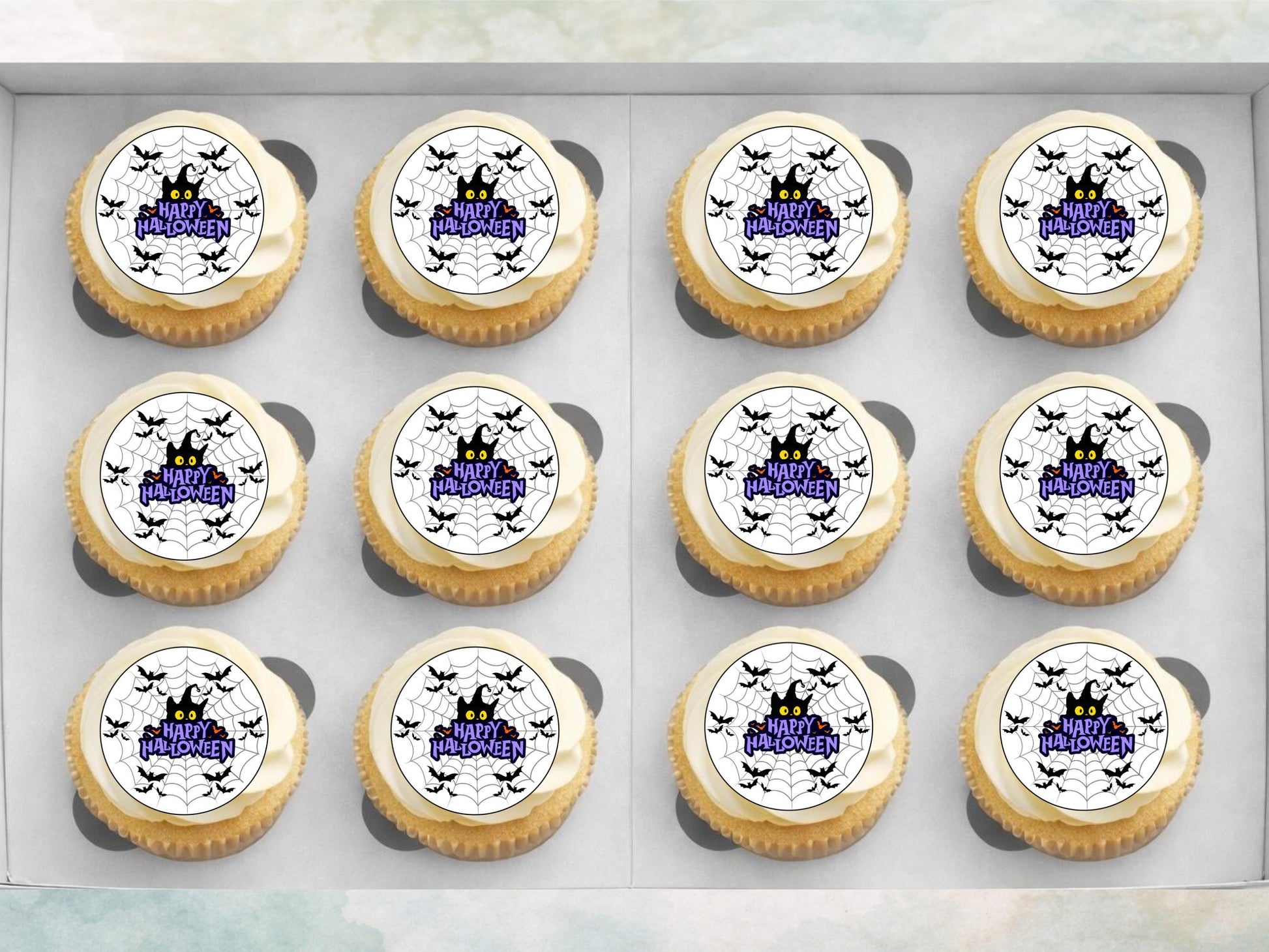 Spooky Halloween Cupcake Toppers – Edible Wafer Paper Decorations