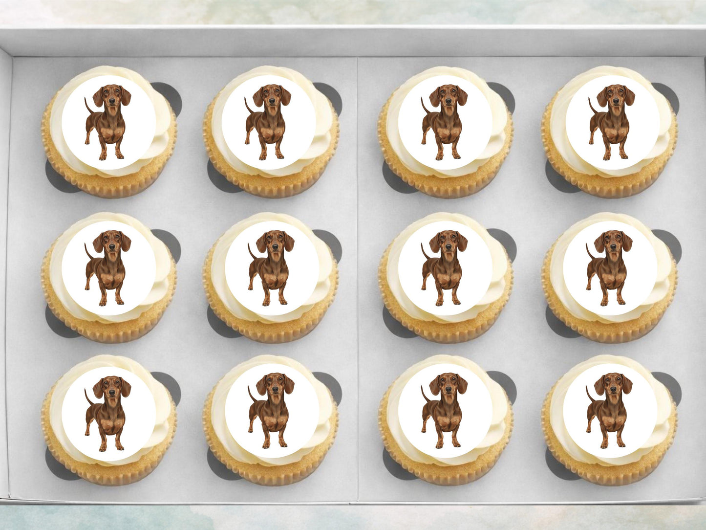 Dachshund Cupcake Toppers: Sausage Dog Cake Decoration