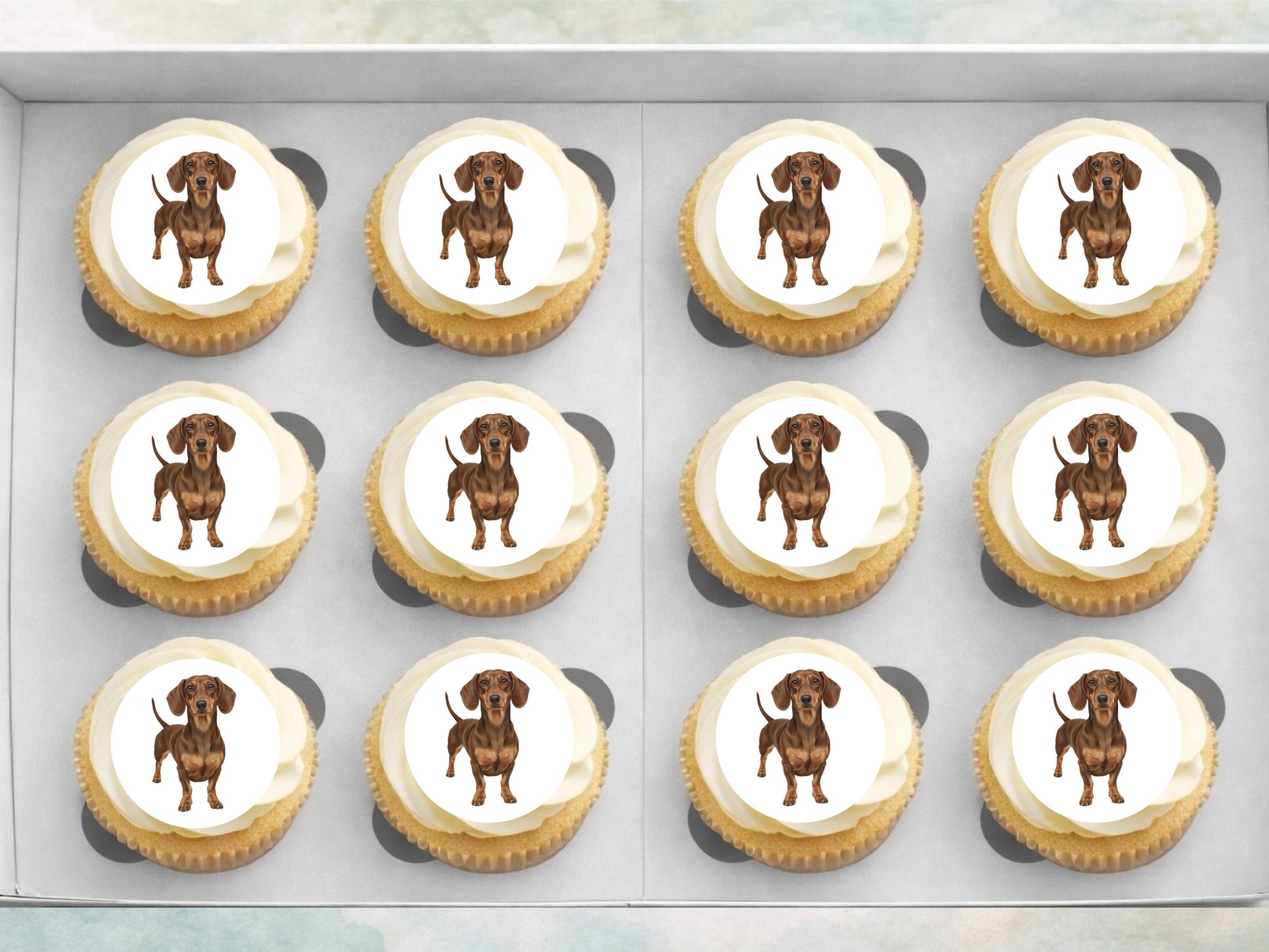Dachshund Cupcake Toppers: Sausage Dog Cake Decoration