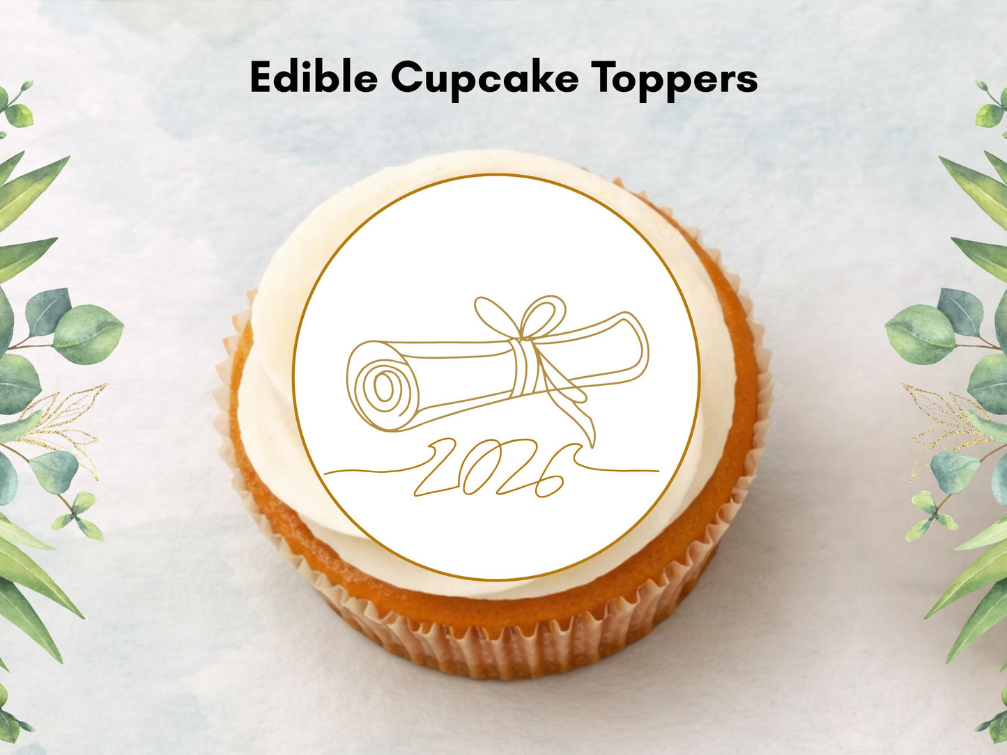 Graduation Edible Cupcake Toppers, Graduation Cake Decorations
