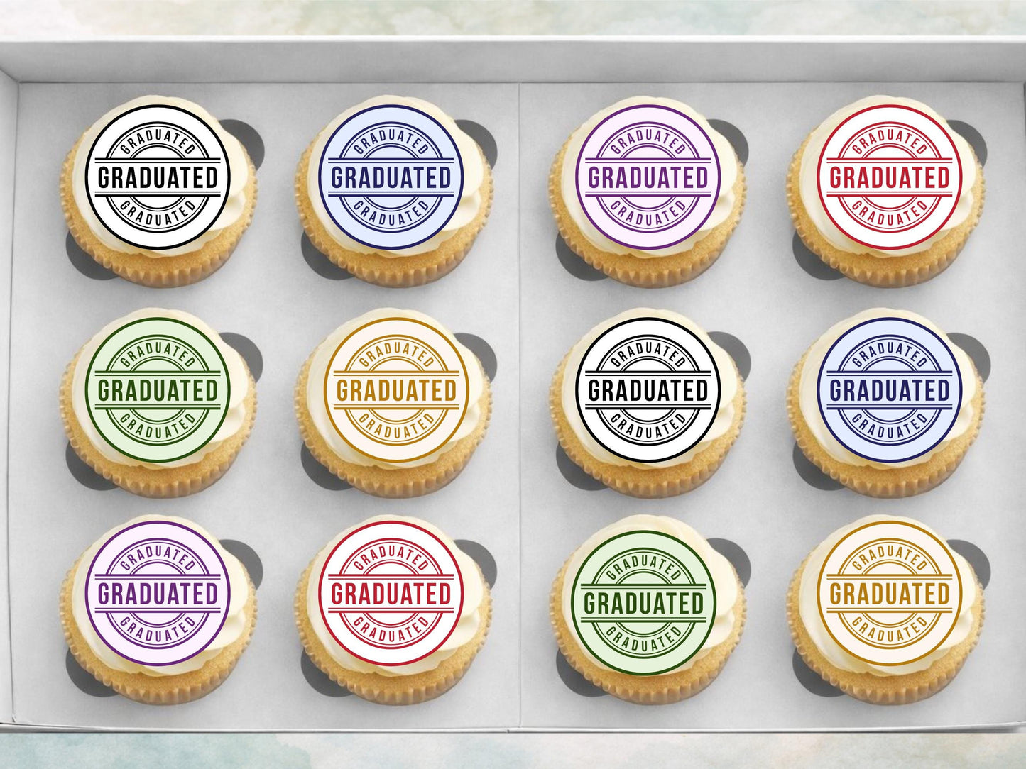 Graduation Edible Cupcake Toppers, Graduation Cake Decorations