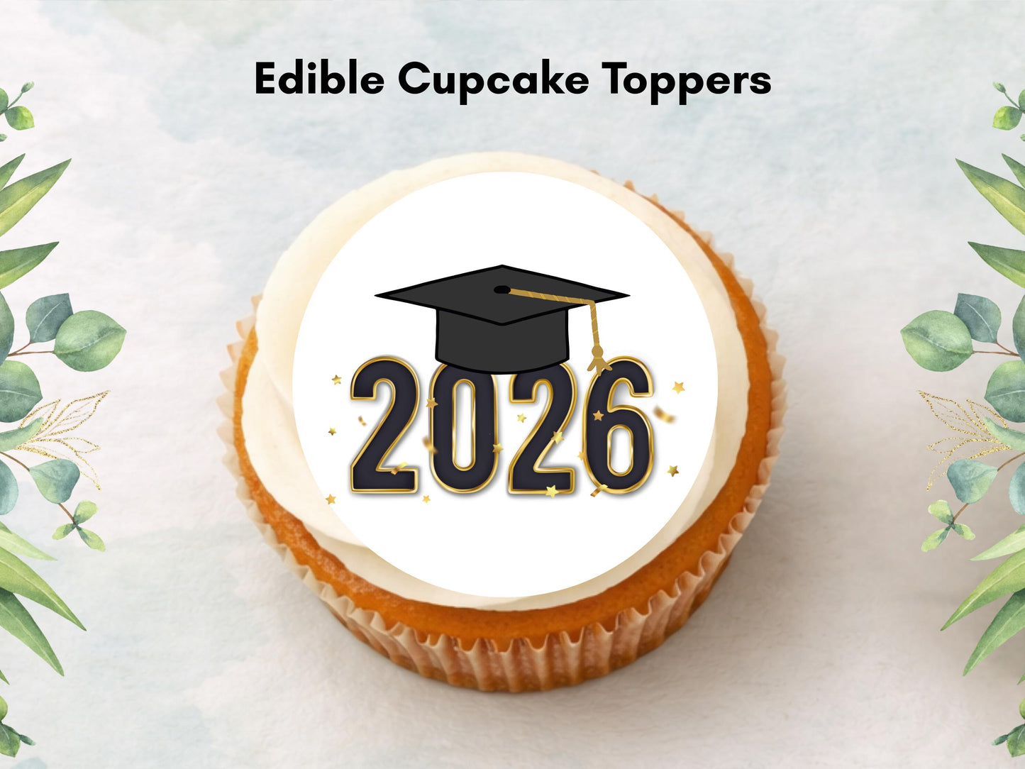 Graduation Edible Cupcake Toppers, Graduation Cake Decorations