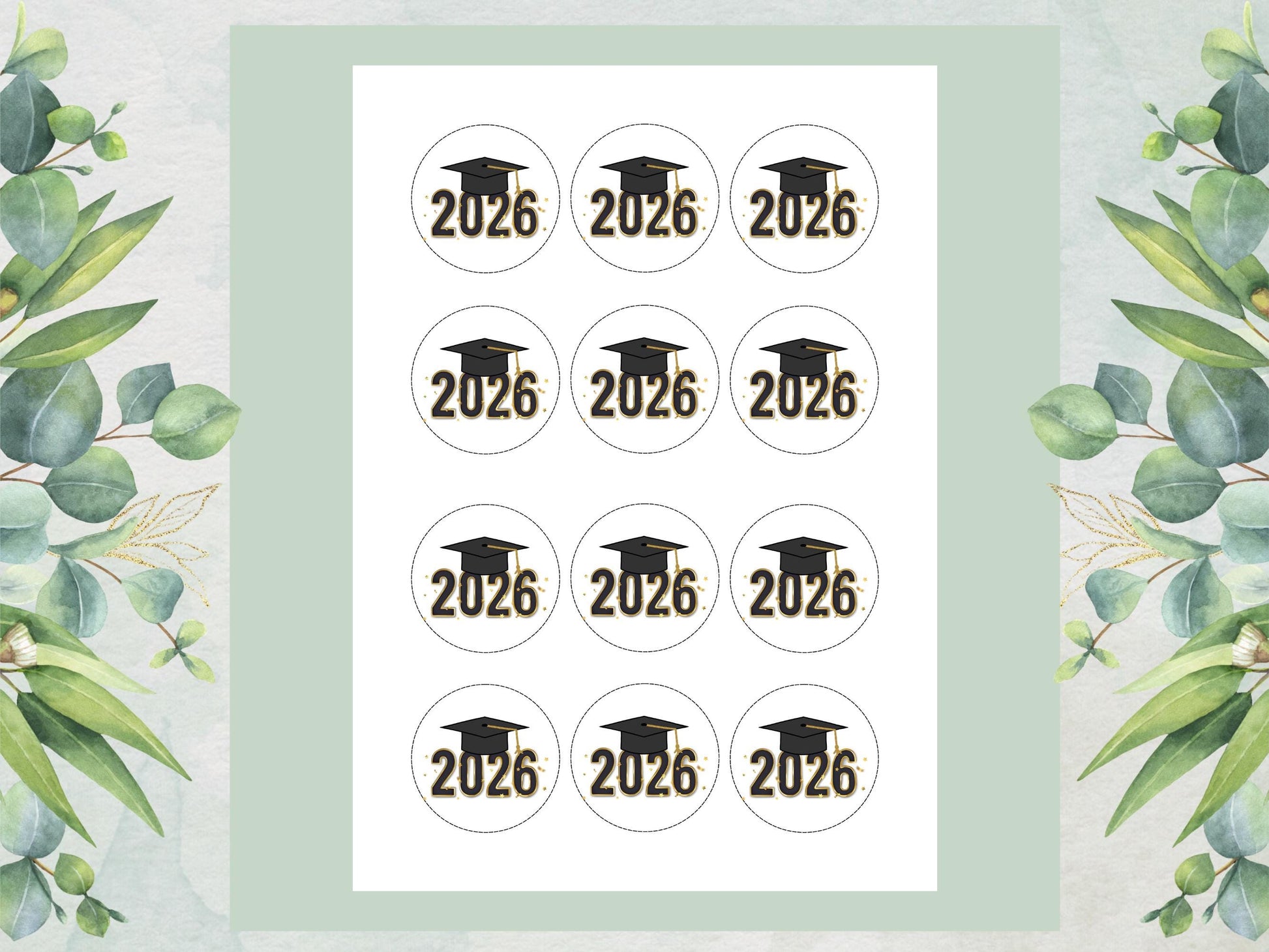 Graduation Edible Cupcake Toppers, Graduation Cake Decorations