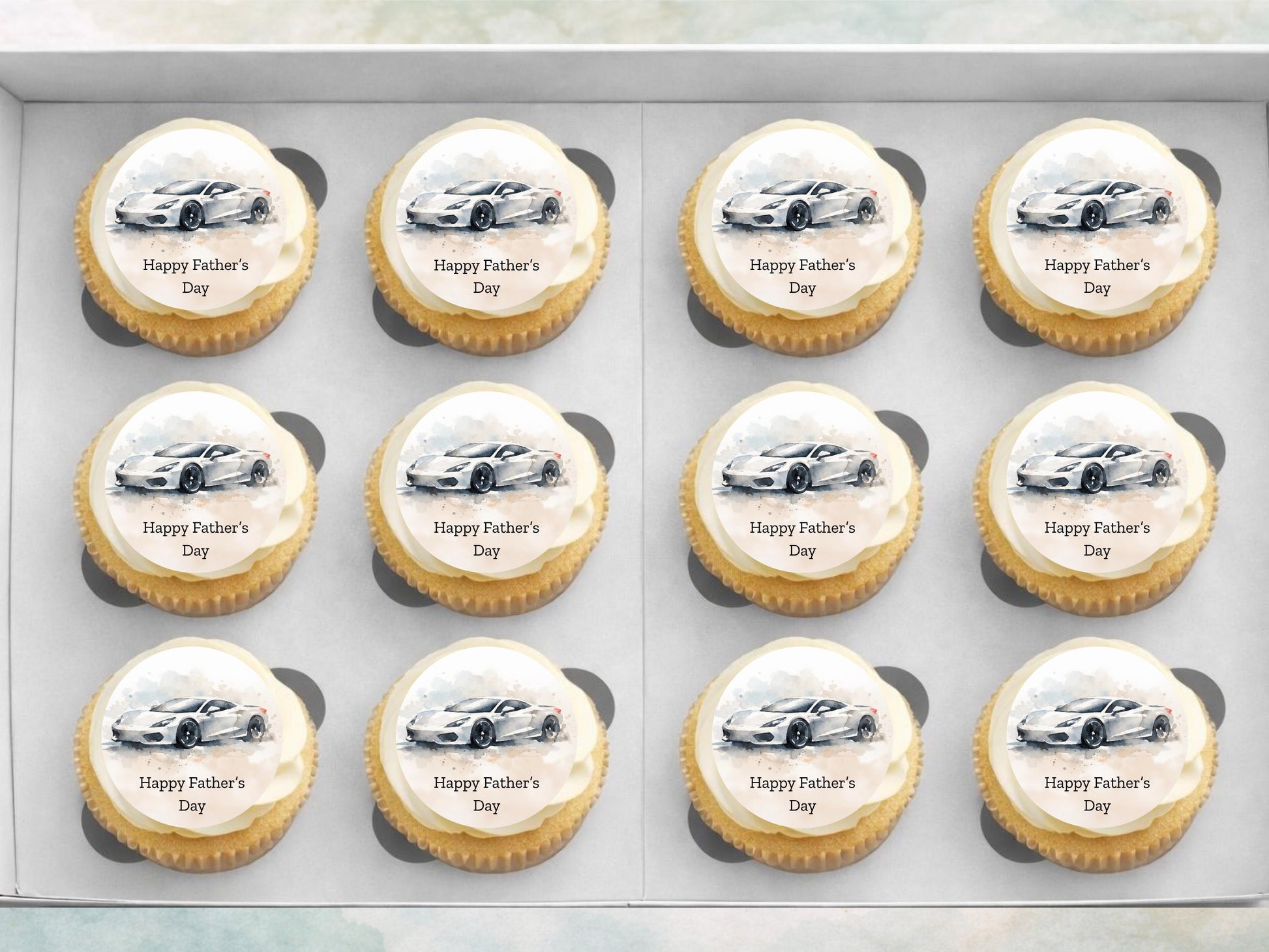 Father's Day Edible Cupcake Toppers – Sports Car Cupcake Toppers