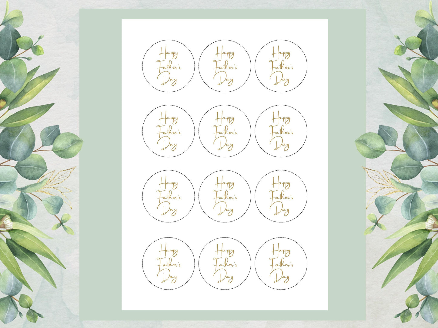 Happy Father's Day Edible Cake Toppers – 12 x 2" Wafer Paper, Card, or Icing