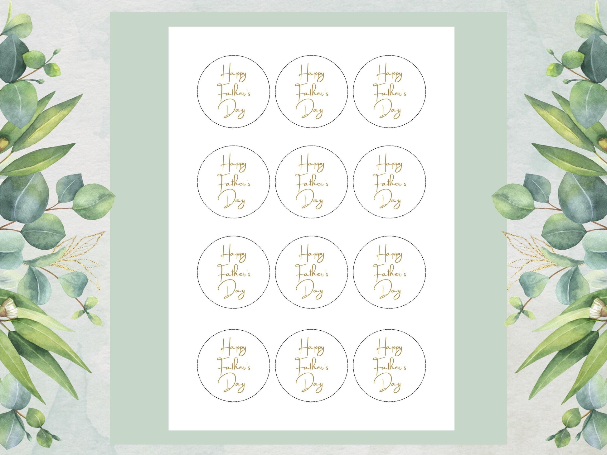 Happy Father's Day Edible Cake Toppers – 12 x 2" Wafer Paper, Card, or Icing
