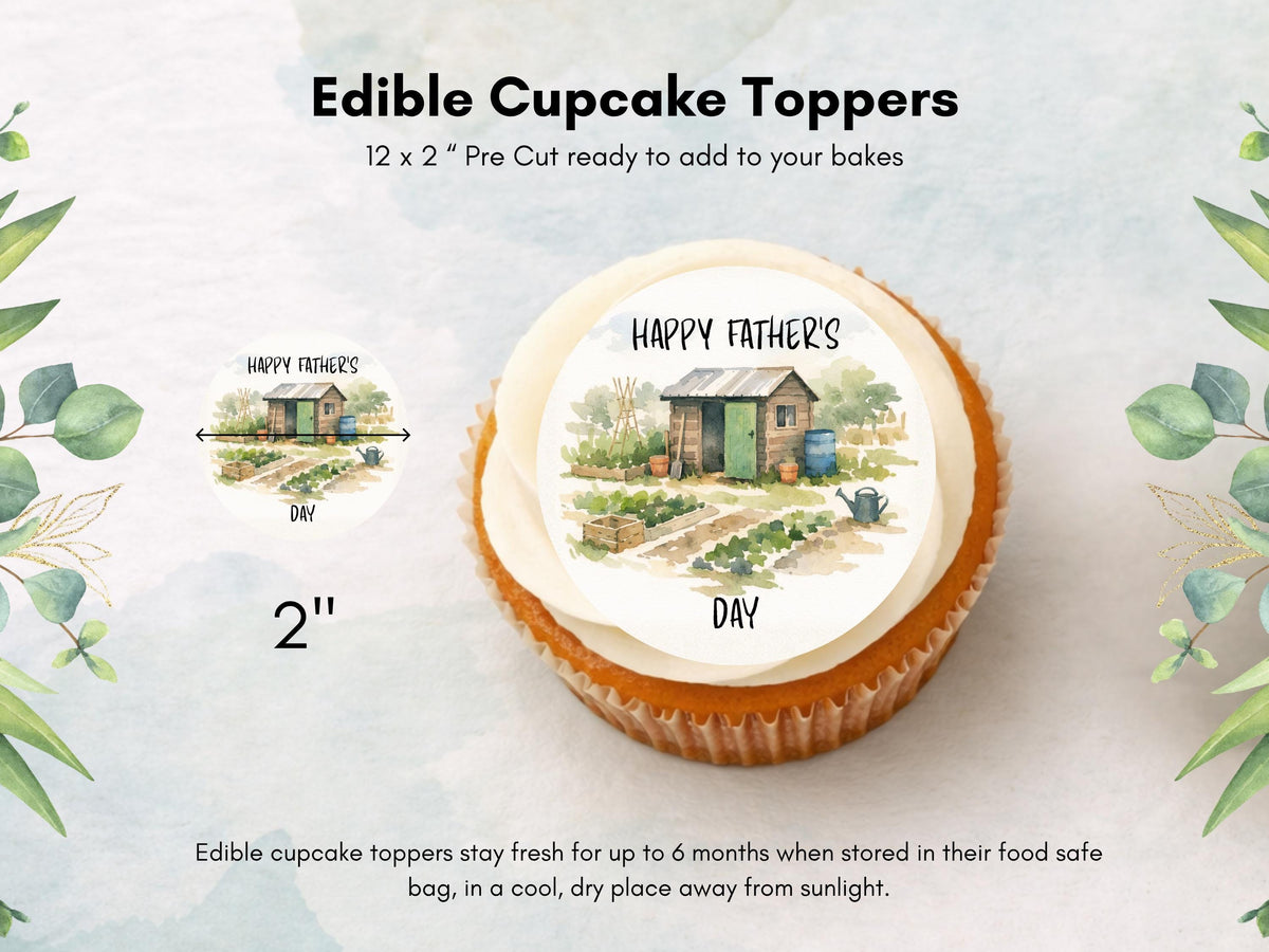 Happy Father's Day Edible Cake Toppers – Gardener Cake Decorations