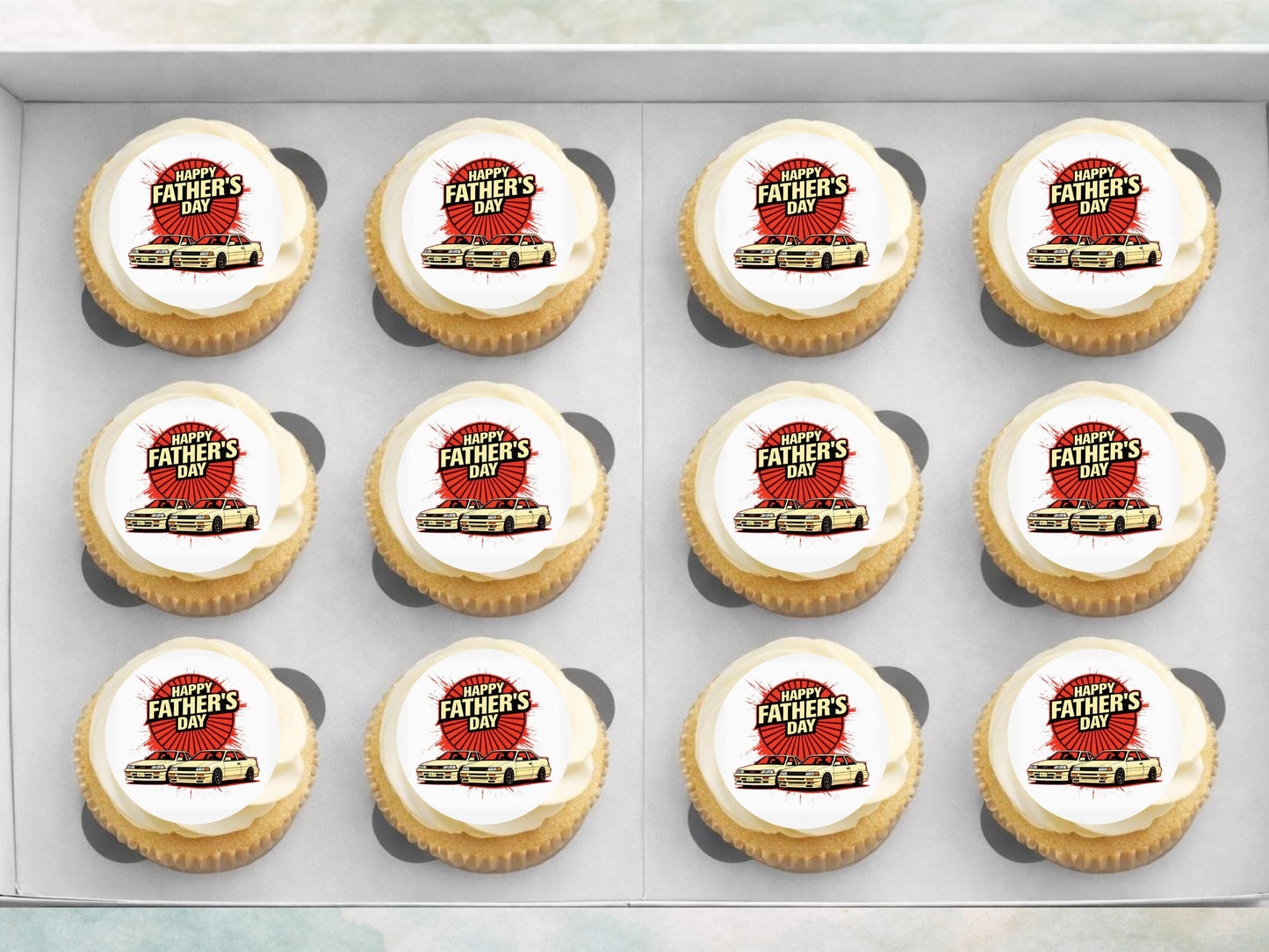 Father's Day Edible Cupcake Toppers – Sports Car Cake Toppers