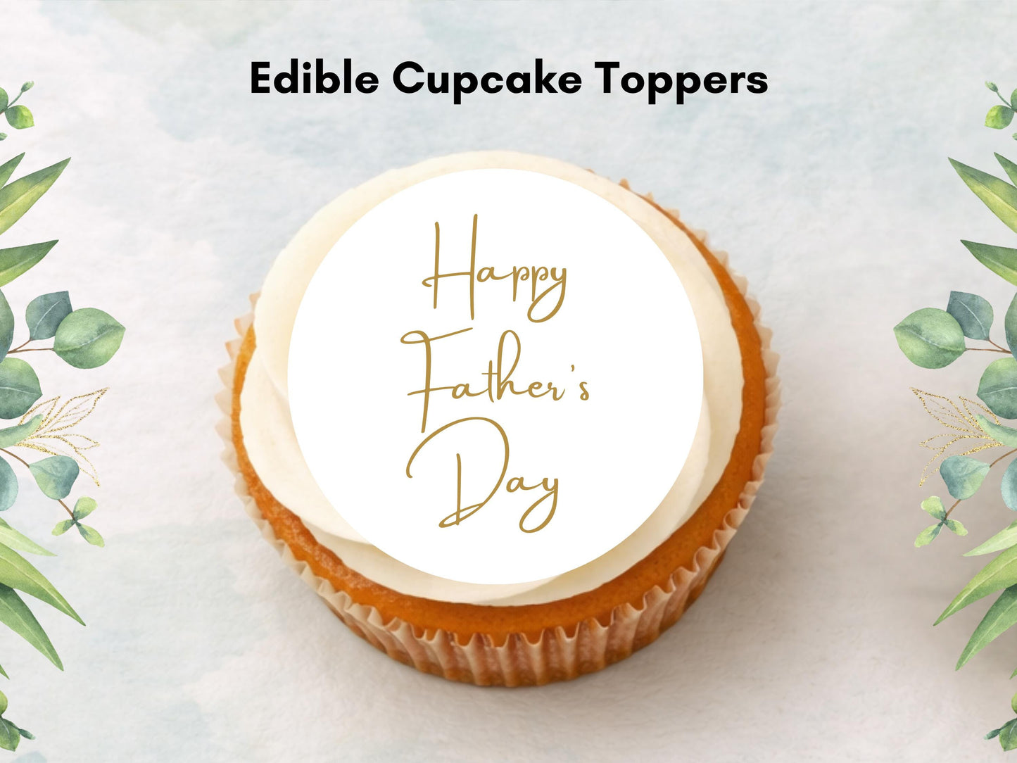 Happy Father's Day Edible Cake Toppers – 12 x 2" Wafer Paper, Card, or Icing