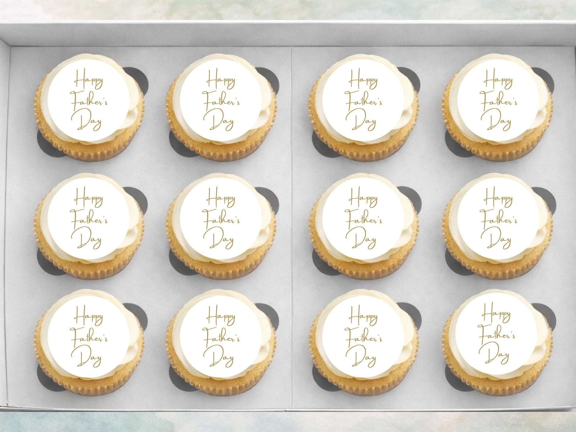 Happy Father's Day Edible Cake Toppers – 12 x 2" Wafer Paper, Card, or Icing