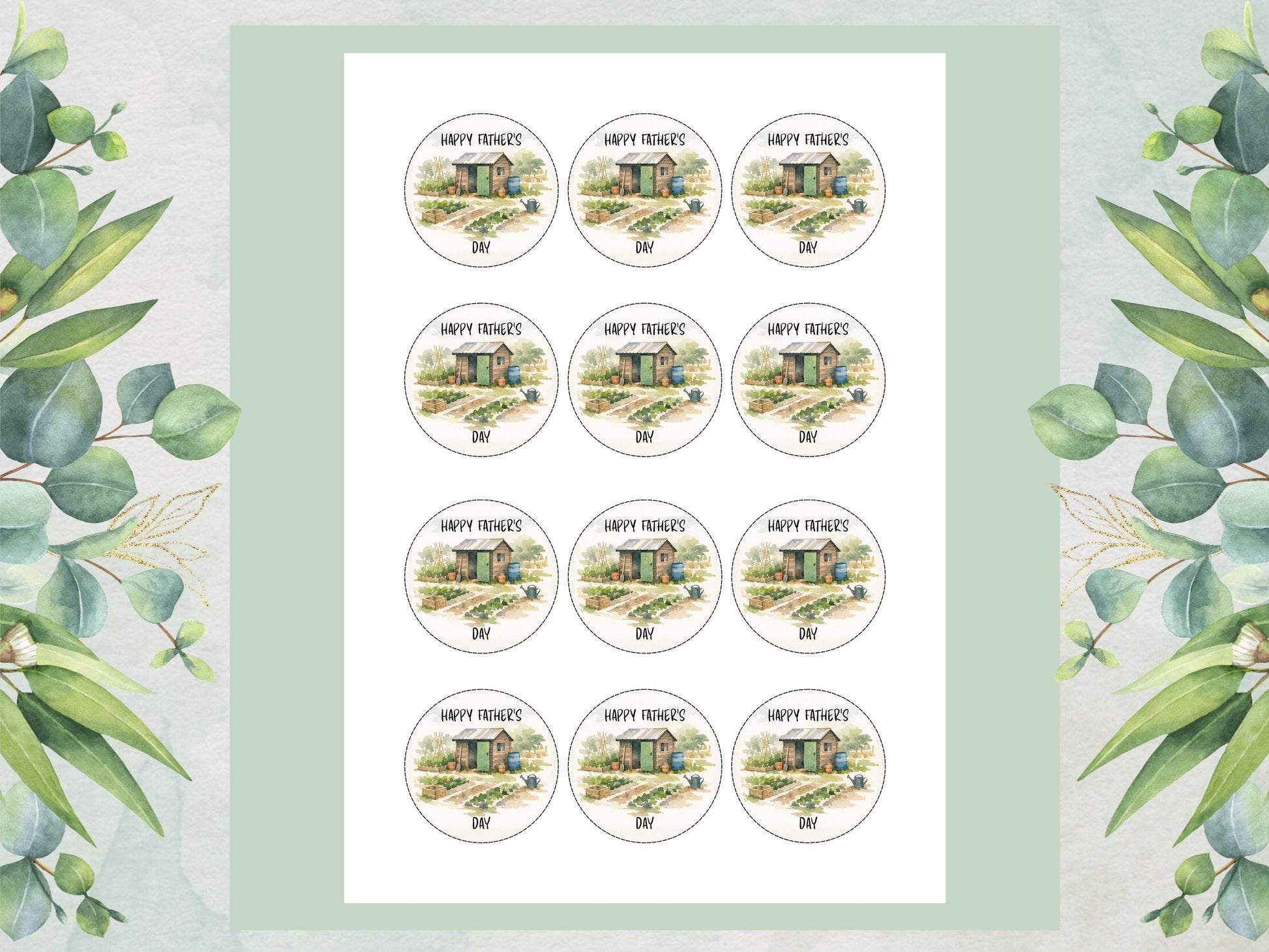 Happy Father's Day Edible Cake Toppers – Gardener Cake Decorations